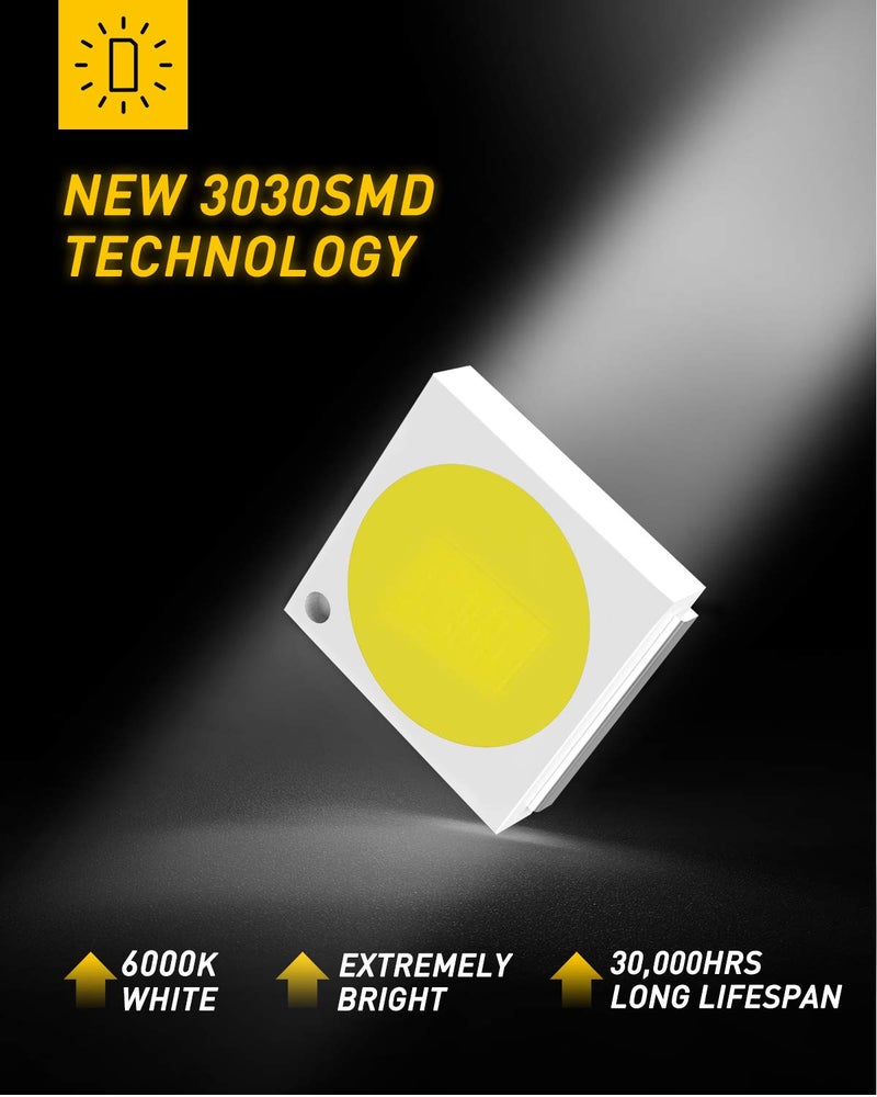 AUXITO مصباح LED AUXITO 578 أبيض 41 مم 42 مم 212-2 211-2 مصابيح LED فستون خالية من أخطاء CANBUS شرائح 3030 لإضاءة الخريطة والقبة والمجاملة وعلامة الترخيص وإشارات الانعطاف وأضواء الانتظار (6000K أبيض، عبوة من 4) - Image 2
